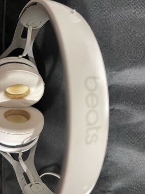 Beats by Dre White On-Ear Headphones with Gold Accent